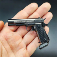 1:3 High Quality Metal 1911 Keychain Model Toy Gun Miniature Alloy Pistol Collection Toy Gift Pendant