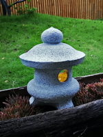 仿古石燈籠日式庭院燈戶外別墅花園中式禪意太陽能小石燈擺件