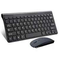 Compact Wireless Keyboard Mouse Combo for Laptop Desktop Mac Computer Home Office Ergonomic Gaming Multimedia Keyboard Mouse