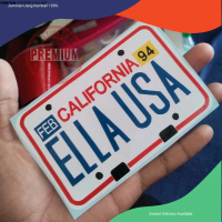 Sticker Ella USA Cutting Timbul Original Size