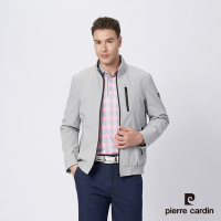 Pierre Cardin皮爾卡登 男款 時尚印條休閒薄夾克-灰色 (5215661-95)