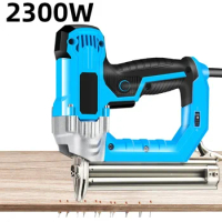 220V Electric Nail Gun 2300W Woodworking Tools Electrical Straight Staple Nail Furniture Nailing Stapler Shooter F30/F25/F20/F15