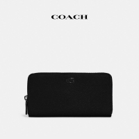 【COACH官方直營】經典Logo 風琴褶錢包-黑色(CJ884)