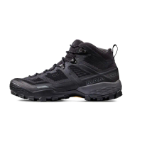 【Mammut 長毛象官方直營】Ducan Mid GTX 中筒登山健行鞋 男款 黑/鈦金灰 #3030-03541