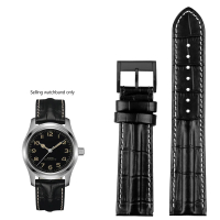 สายนาฬิกาหนังแท้สำหรับ Hamilton Khaki Field Jazz รุ่น H70605731/H32705521 สายนาฬิกาหนังวัวสำหรับผู้ช