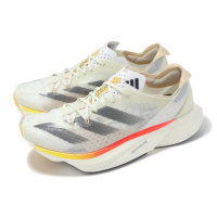 【adidas 愛迪達】競速跑鞋 Adizero Adios Pro 3 W 女鞋 米白 灰 厚底 回彈 運動鞋 愛迪達(IG6427)