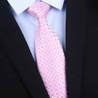 8厘米粉色領帶男士真絲領帶 倉蠶絲領帶商務正裝襯衣領帶結婚新郎