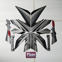 striping motor / stiker kawasaki Ninja ss 2013 hitam
