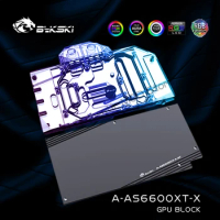 Bykski RX6600XT GPU Block For ASUS DUAL RX 6600XT O8G OC Edition/ ASUS ROG Strix Radeon RX 6600 XT OC Video Card AURA SYNC