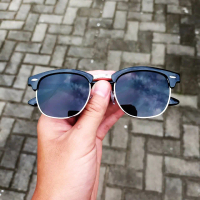 kacamata retro half hitam pria kacakata retro hitam wanita kacamata mu