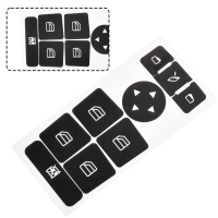 Set pelekat butang konsol untuk Mercedes W204 C250 C300 C350 (kipas keluar), 16×5 cm