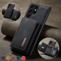 2 in 1 Leather Cover For Samsung Galaxy S23 S21 S22 Plus Note 20 Ultra A14 A34 A54 A13 A33 A53 A73 5G Card Holder Wallet Case