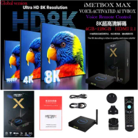 [Genuine] Best Global Smart TV Box iMETBOX Max Android12 8K 4GB 128GB Voice Control in SG MY KR JP USA CA India AUS PK Evpad Box