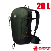 MAMMUT 長毛象 Lithium 20 男輕量登山健行攀登背包20L(透氣EVA背帶.附防雨罩)_綠樹林/黑