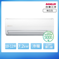 SANLUX 台灣三洋 R410精品型 10-12坪 一級變頻冷暖分離式冷氣(SAE-72V7A/SAC-72VH7A)