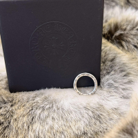 Chrome Hearts 克羅心經典滿版十字架品牌LOGO純銀戒指