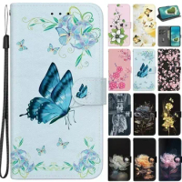 S23 Case For Coque Samsung Galaxy S23 Ultra Wallet Case S23Ultra Painted Case For Samsung S23+ S 23 Plus FE Coque Leather Cover