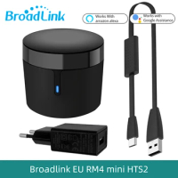 2024 Broadlink RM 4Mini Smart Home Assistant IR Remote Control Switch HTS2 Temperature Humidity Sensor Works Alexa Google Home
