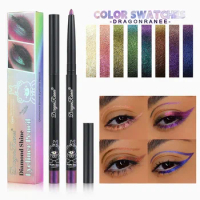 Diamond Shiny Eyeliner Pencil Waterproof Chameleon Eyeliner Gel Metallic Eyeshadow Liner Pearl Gloss Color Aurora Eyes Make up