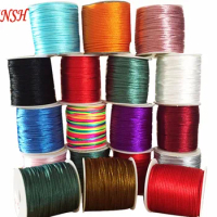 1.5mm Rattail Satin Nylon Cord Chinese Knot Beading Cord+Macrame Rope Bracelet Cords Jewelry Accessories 480m/6 rolls