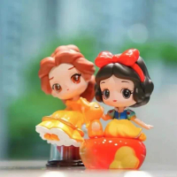 Disney Princess Fairy Town Series Blind Box Cute Snow White Petunia Ariel Mystery Box Action Figures Doll Toys Girl Gifts