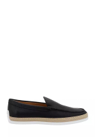 Tod's Leather loafer with egraved monogram - TOD'S - Black