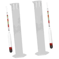 2 Sets Alcohol Meter Triple Scale Hydrometer Fermentation Kit Specific Hydrometer For Brew Beer Making Supplies Tester for