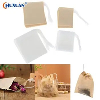 100Pcs/Lot Tea Bag Disposable Food Grade Natural Wood Pulp Filter Paper Filter Empty Drawstring Teabags For Herb Loose Tea