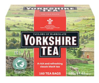 【知名連鎖咖啡廳指定用茶】英國Taylors泰勒茶- 泰勒 約克夏紅茶 紅牌 茶包 YORKSHIRE TEA 500g(160小包)