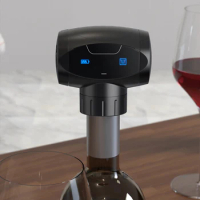 Electric Vacuum Wine Stoppers, Automatic Wine Bottle Vacuum Pump with Food-grade Silicone, Reusable Wine Saver KVS-4
