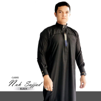 GAMIS / JUBAH KOMBINASI NUH SAJJAD / TERBARU BY ATQIYA EXCLUSIVE Bordir Manset Panjang Toyobo Pria