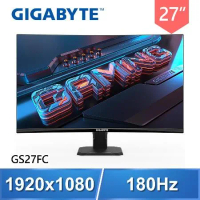 Gigabyte 技嘉 GS27FC 27型 180Hz 1ms 1500R曲面電競螢幕