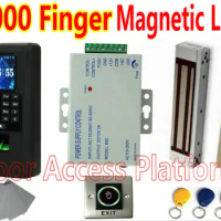 3,000 Fingerprint User+RFID Card EM/ IC TFT LCD True Color Access controller,Door Control Electric Magnetic Lock Door power kit