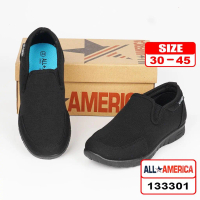 [SIZE 30-45] ORIGINAL ALL AMERICA 133301 Kasut Sekolah Hitam ALL AMERICA School Shoes Canvas Shoes K