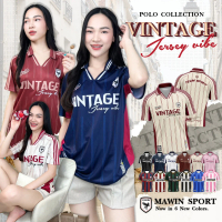 MAWIN เสื้อกีฬาคอปกพิมพ์ลาย Vintage Sport ใส่ได้ทั้งหญิง ชาย