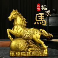 銅馬擺件純銅 客廳風水擺件招財馬桌面 擺件工藝品創意裝飾馬唐馬
