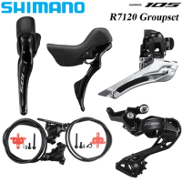 SHIMANO 105 R7120 2x12-speed Hydraulic Disc Brake Groupset DUAL CONTROL LEVER BR-R7170 RD-R7100 Front/Rear Derailleur Bike Parts