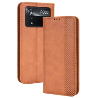 Poco X4 PRO 5G M4 X3 NFC X 3 PRO X3 GT F3 Retro Leather Case Wallet Flip Magentic Full Cover For Xiaomi Poco M3 Pro F2 F3 Bag