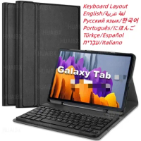 Compatible with Samsung Galaxy Tab S8 S7 11' A8 2022 S6 Lite tablet case + detachable keyboard