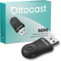 OTTOCAST オットキャスト Mini ワイヤレスCarPlay/Android Autoアダプター ミニ 純正有線CarPlay/Android Auto対応車専用 Bluetooth音楽/通話