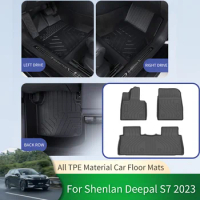 Car Waterproof Non-slip Floor Mats Full Surround Protective Liner Foot Carpet Accessories for Shenlan Deepal S7 S07 2023 2024