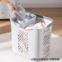 簡單可分類洗衣籃髒衣籃-四件組(小款x2+中款x1+大款x1)