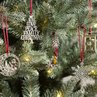 1PCS Christmas Ornament Xmas Tree Pendants Cartoon Solid Pewter Hanging Decoration for Home Restaurant Holiday Gift Navidad 2022