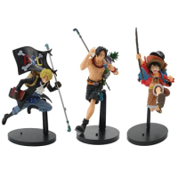 Anime One Piece Figure Portgas·D· Ace Monkey D. Luffy Sabo Action Figures PVC Collectible Model Toys For Children Christmas Gift