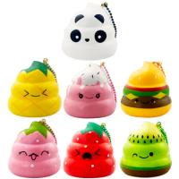 Squishy Toy Prank Mini Fruits Animal Poop Doll Squeeze Toys Slowly Rebound Antistress Children's Gift
