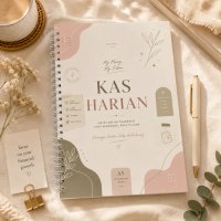 Kas Harian Aesthetic A5 Spiral | Buku Catatan Keuangan Planner Budgeting Minimalis