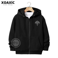 Jaket Hoodie Zipper Anak Umur 3-13 Tahun Motif Sablon BMTH UMBRELLA Logo Bahan Fleece Tebal Premium