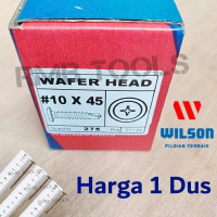 x1Dus Sekrup SDS Wafer Head 10x45 4.5cm Skrup Roofing Baja Ringan 10