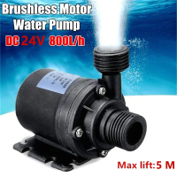 Pompa Air Aquarium Ikan Submersible Pump 24V 22W - ZYW680 - Black
