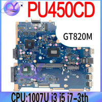 PU450CD Laptop Motherboard For ASUS PRO ESSENTIAL PU450 PU450C PRO450C PRO450CD Mainboard With 1007U/2117U i3 i5 i7-3th GT820M